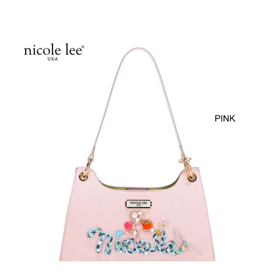 2026新作 数量限定 NICOLE LEE ニコールリー P17637 NICOLE OCEAN SHOULDER BAG パステルカラー バイカラー クラシカル ショルダーバッグ ナナメ掛け