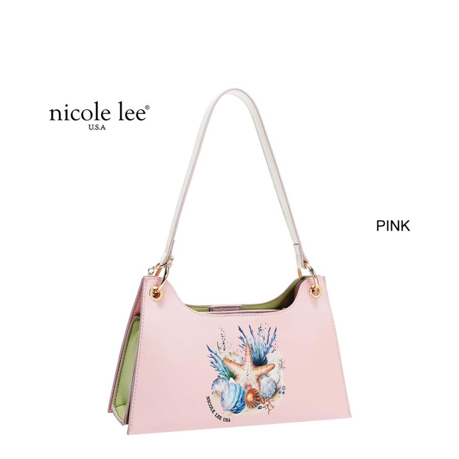 2026新作 数量限定 NICOLE LEE ニコールリー P17637 NICOLE OCEAN SHOULDER BAG パステルカラー バイカラー クラシカル ショルダーバッグ ナナメ掛け