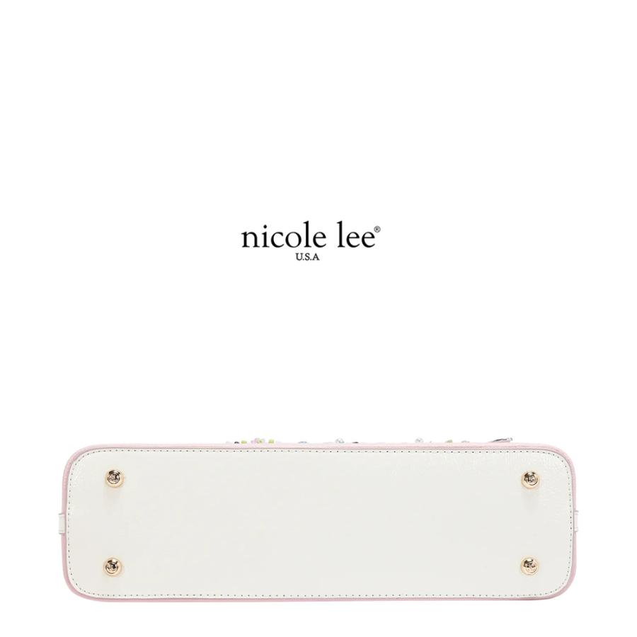 2026新作 数量限定 NICOLE LEE ニコールリー P17638 NICOLE OCEAN LONG DOME BAG パステルカラー バイカラー クラシカル ドーム型バッグ ナナメ掛け 貝殻