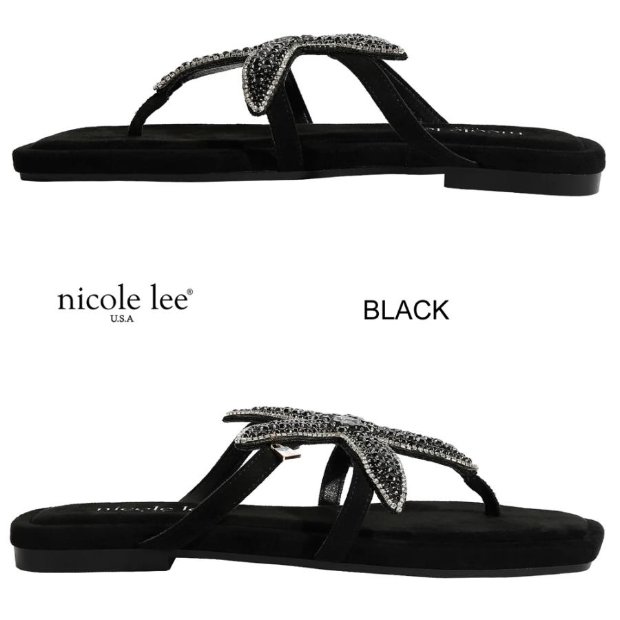 新品未開封 SKYLRK BLACK ビーチサンダル 26cm Nicole Lee（ニコールリー） 2026新作 数量限定 SNDL23155 CRYSTAL