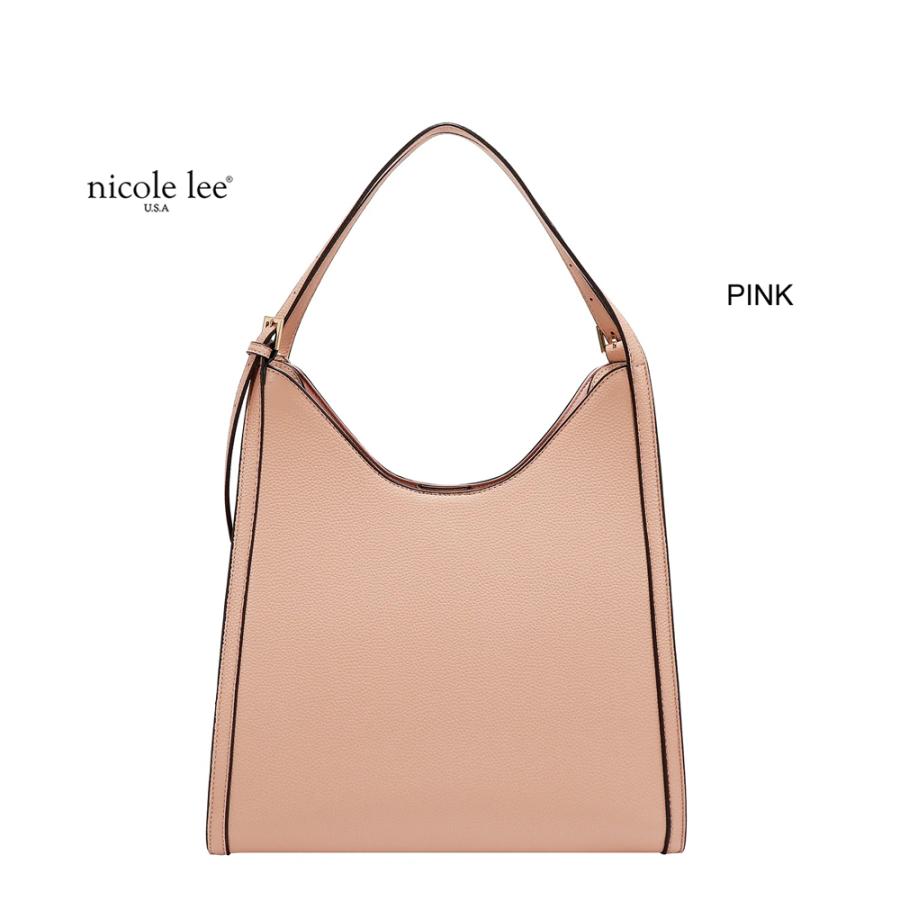 2026新作 数量限定 NICOLE LEE ニコールリー P17622 STUDDED BOW HOBO BAG ホーボーバッグ ショルダーバッグ ハンドバッグ ビッグリボン トートバッグの画像
