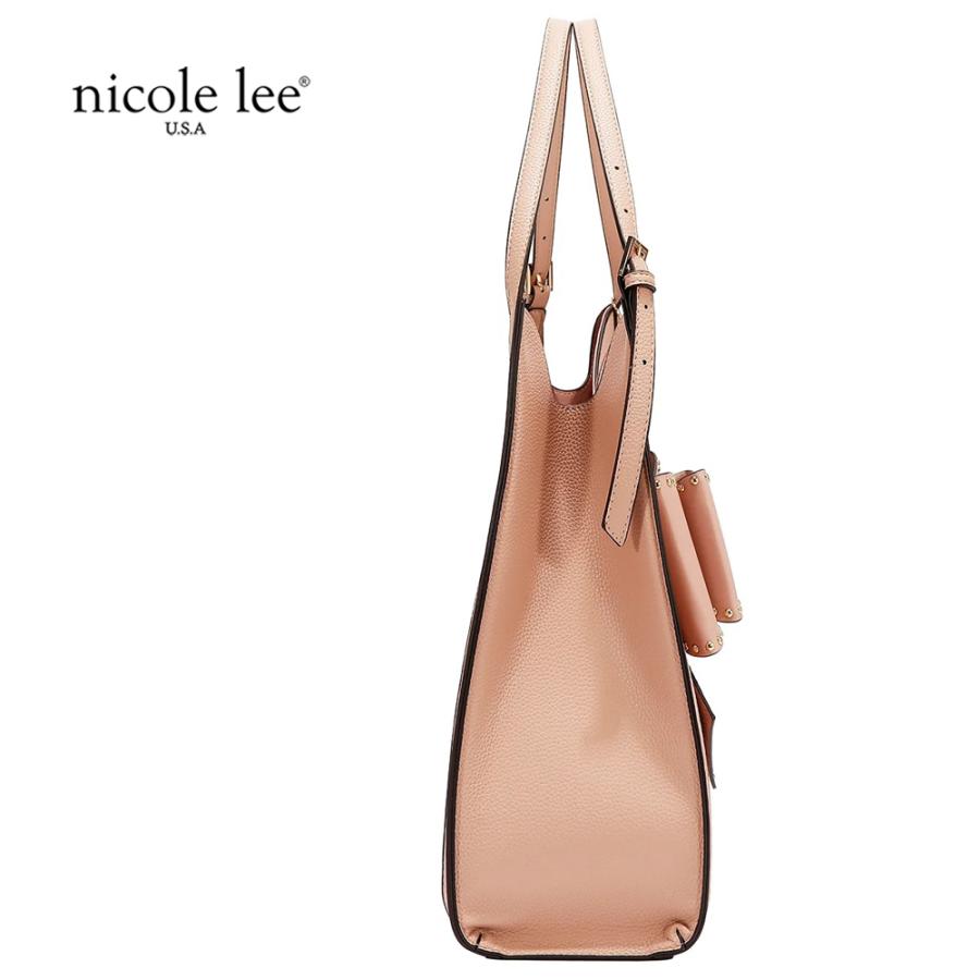 2026新作 数量限定 NICOLE LEE ニコールリー P17622 STUDDED BOW HOBO BAG ホーボーバッグ ショルダーバッグ ハンドバッグ ビッグリボン トートバッグの画像