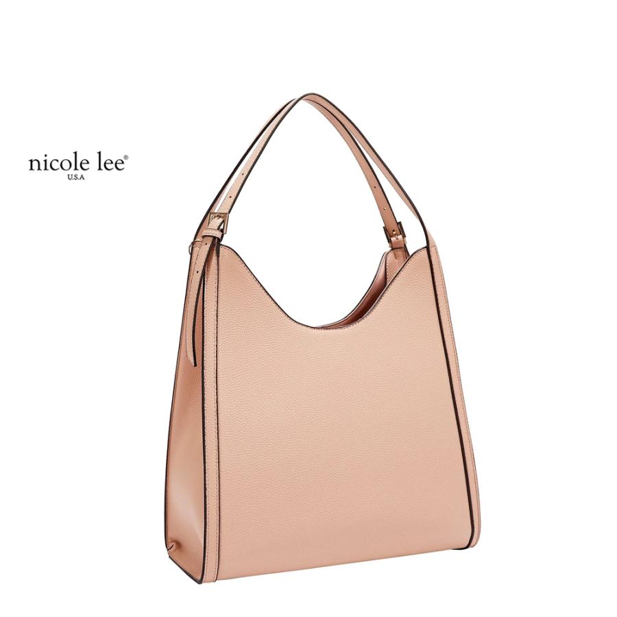 2026新作 数量限定 NICOLE LEE ニコールリー P17622 STUDDED BOW HOBO BAG ホーボーバッグ ショルダーバッグ ハンドバッグ ビッグリボン トートバッグの画像
