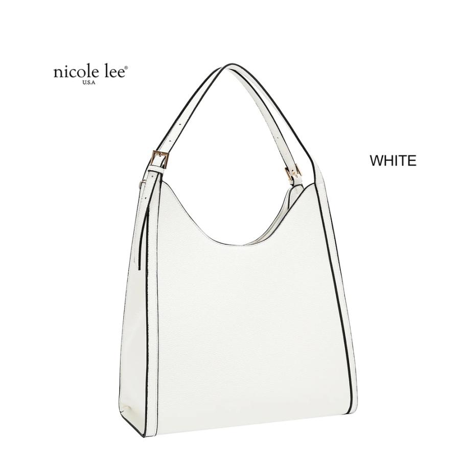 2026新作 数量限定 NICOLE LEE ニコールリー P17622 STUDDED BOW HOBO BAG ホーボーバッグ ショルダーバッグ ハンドバッグ ビッグリボン トートバッグの画像