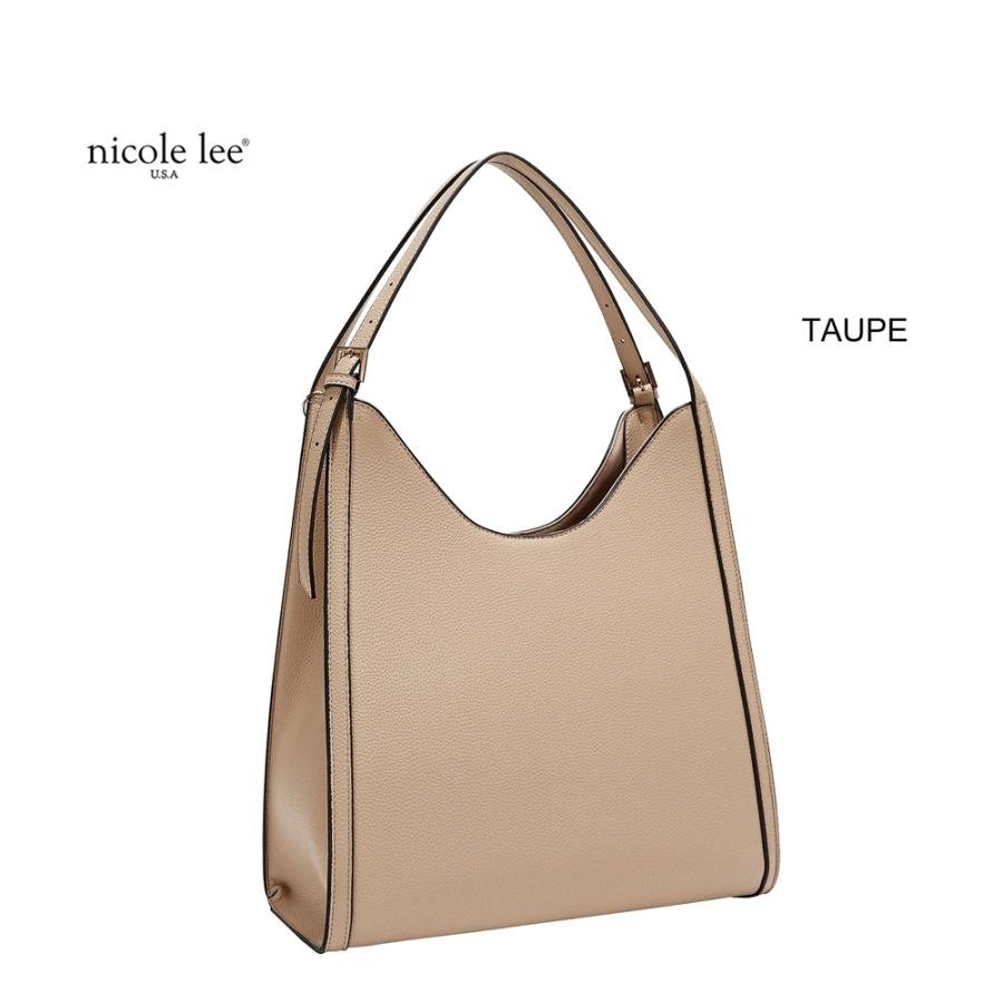 2026新作 数量限定 NICOLE LEE ニコールリー P17622 STUDDED BOW HOBO BAG ホーボーバッグ ショルダーバッグ ハンドバッグ ビッグリボン トートバッグの画像