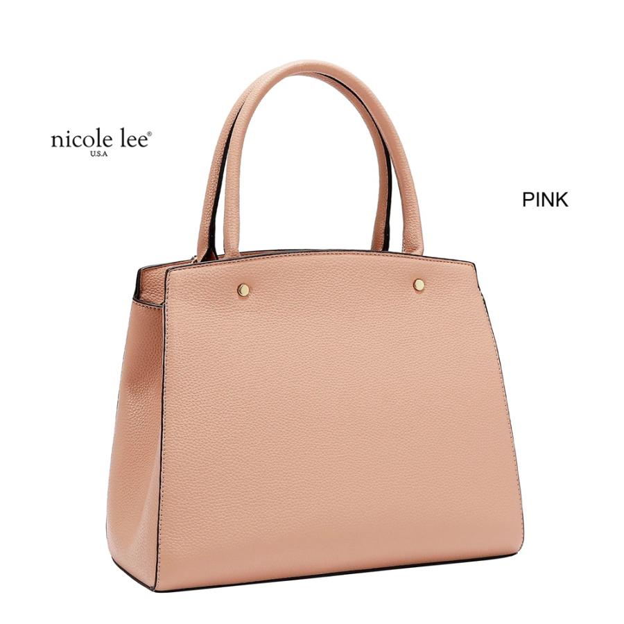 2026新作 数量限定 NICOLE LEE ニコールリー P17623 STUDDED BOW SATCHEL BAG サッチェルバッグ 2WAYショルダー ハンドバッグ ビッグリボン トートバッグの画像