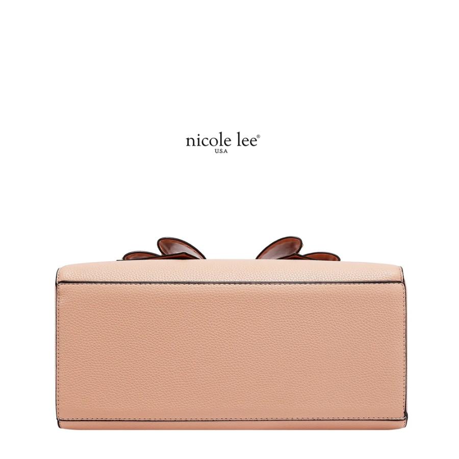 2026新作 数量限定 NICOLE LEE ニコールリー P17623 STUDDED BOW SATCHEL BAG サッチェルバッグ 2WAYショルダー ハンドバッグ ビッグリボン トートバッグの画像