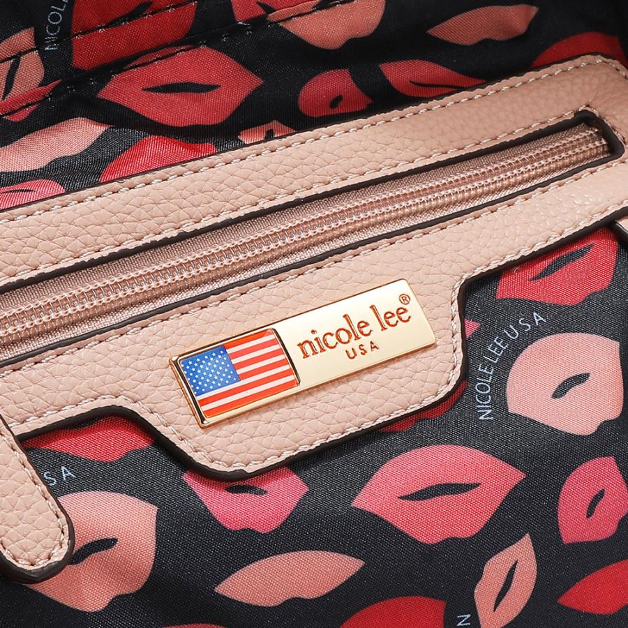 2026新作 数量限定 NICOLE LEE ニコールリー P17623 STUDDED BOW SATCHEL BAG サッチェルバッグ 2WAYショルダー ハンドバッグ ビッグリボン トートバッグの画像