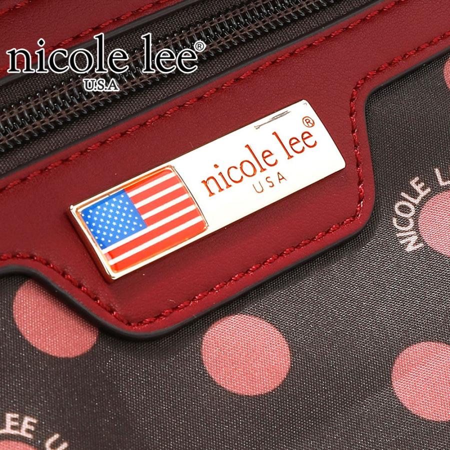数量限定 NICOLE LEE ニコールリー BD17024 BLIND DATE レディース スカーフ付き ブラウン レッド ベージュ ショルダーバッグ ロゴショルダー_10