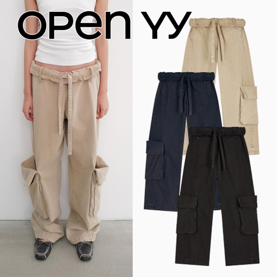 【open yy】 the open product ロールウエストカーゴパンツ 2026新ブランド！保証付 返品OK OPEN YY オープンワイワイ 日本 正規品