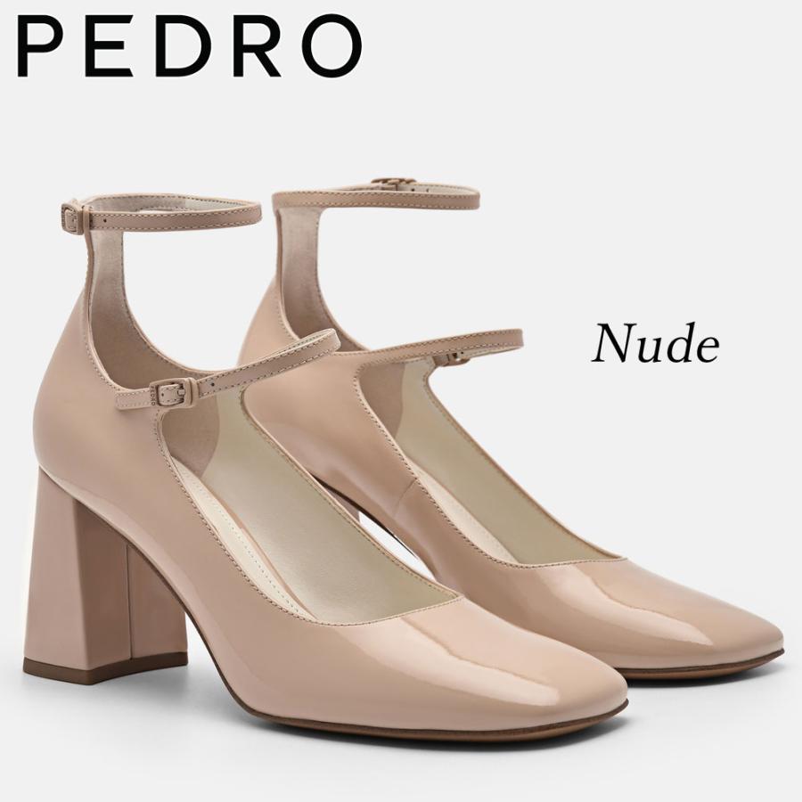 保証付 返品OK 日本　正規品 2026 日本未入荷ブランド PEDRO ペドロ PW1-26740014 ロゴ Effie Leather Heel Pumps レザー チャンキーヒール パンプス_10