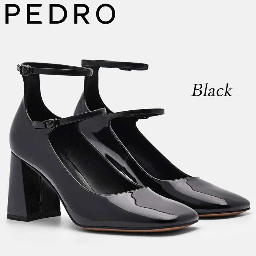 保証付 返品OK 日本　正規品 2026 日本未入荷ブランド PEDRO ペドロ PW1-26740014 ロゴ Effie Leather Heel Pumps レザー チャンキーヒール パンプス_5