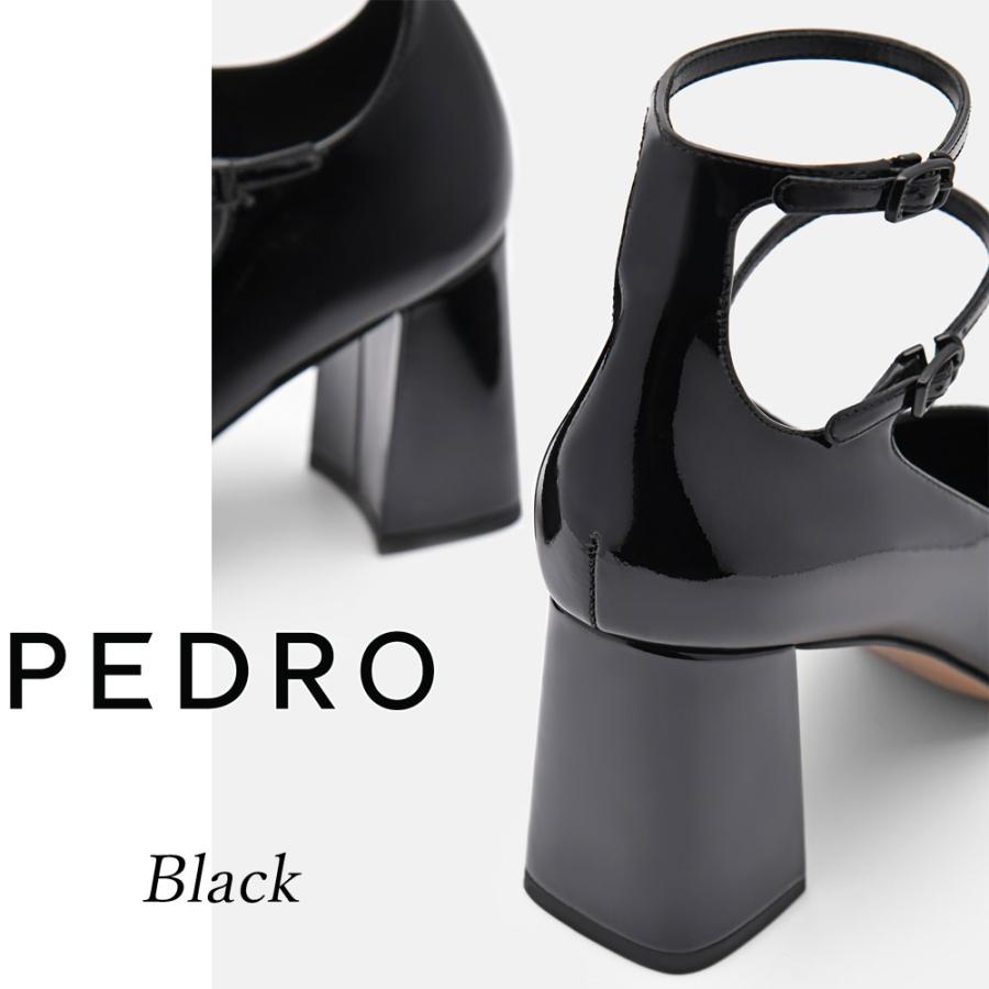 保証付 返品OK 日本　正規品 2026 日本未入荷ブランド PEDRO ペドロ PW1-26740014 ロゴ Effie Leather Heel Pumps レザー チャンキーヒール パンプス_8