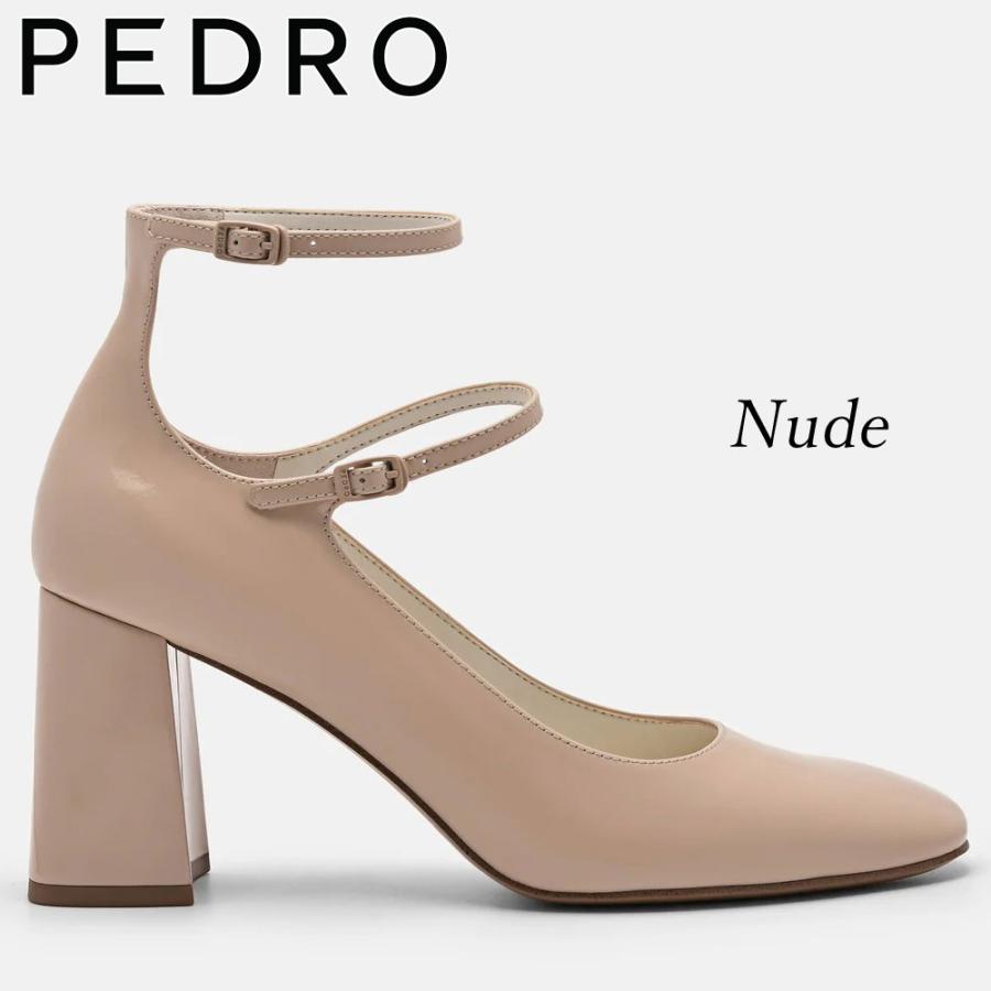 保証付 返品OK 日本　正規品 2026 日本未入荷ブランド PEDRO ペドロ PW1-26740014 ロゴ Effie Leather Heel Pumps レザー チャンキーヒール パンプス_9