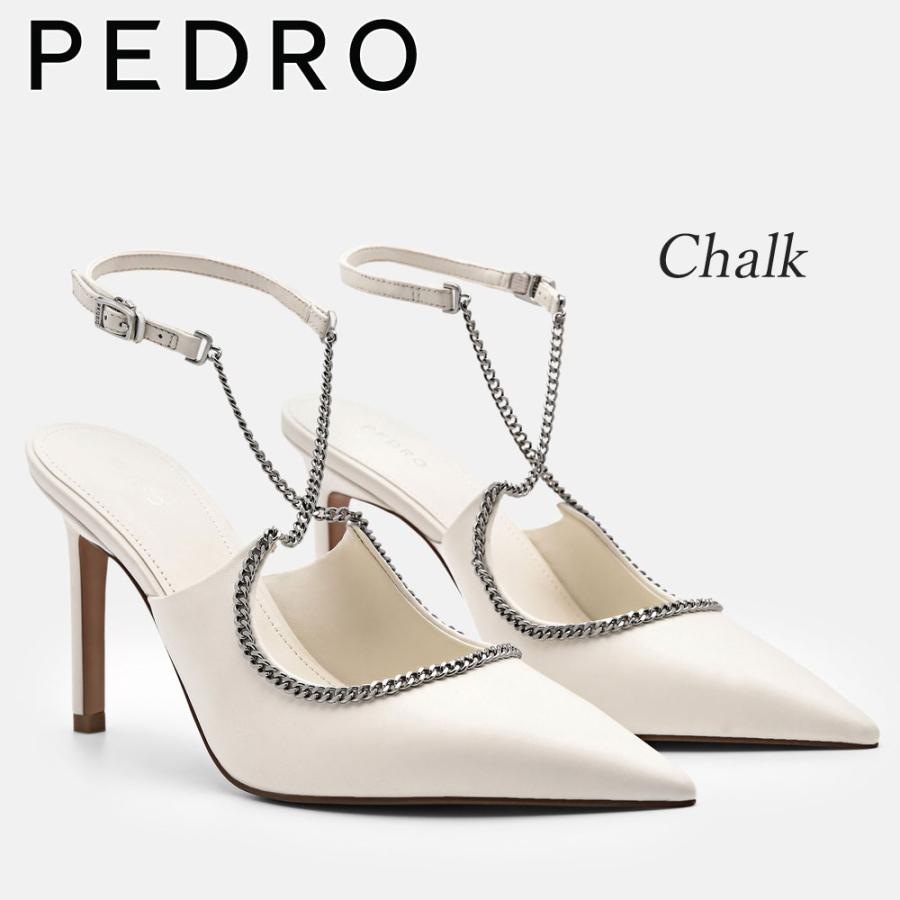保証付 返品OK 日本　正規品 日本未入荷ブランド PEDRO ペドロ PW1-26760080 Lia Leather Heel Pumps レザー クラシック チェーン ハイヒール パンプス_12