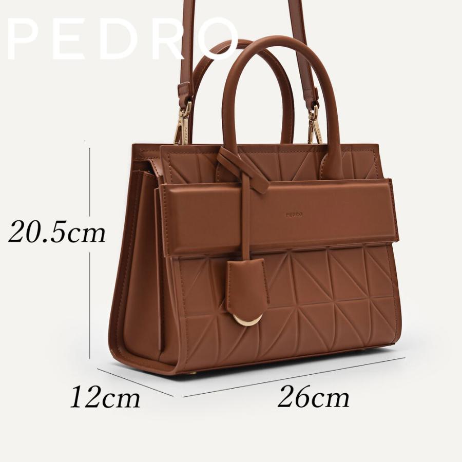 保証付 返品OK 日本　正規品 日本未入荷ブランド PEDRO ペドロ PW2-45060016 本革 カーフレザー 2way Bella ハンドバッグ シンプル 幾何学模様_10