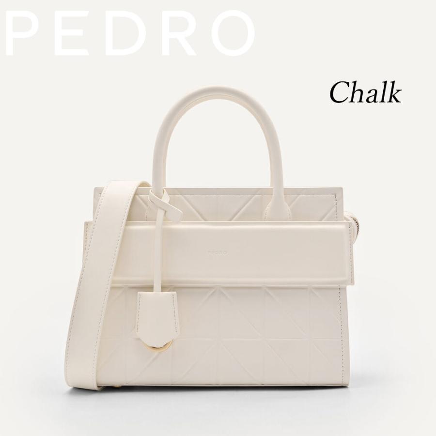 保証付 返品OK 日本　正規品 日本未入荷ブランド PEDRO ペドロ PW2-45060016 本革 カーフレザー 2way Bella ハンドバッグ シンプル 幾何学模様_5