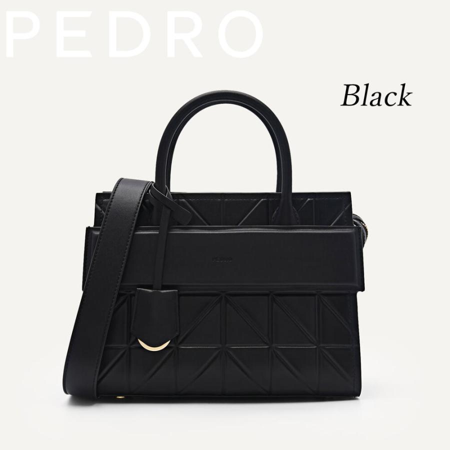 保証付 返品OK 日本　正規品 日本未入荷ブランド PEDRO ペドロ PW2-45060016 本革 カーフレザー 2way Bella ハンドバッグ シンプル 幾何学模様_6