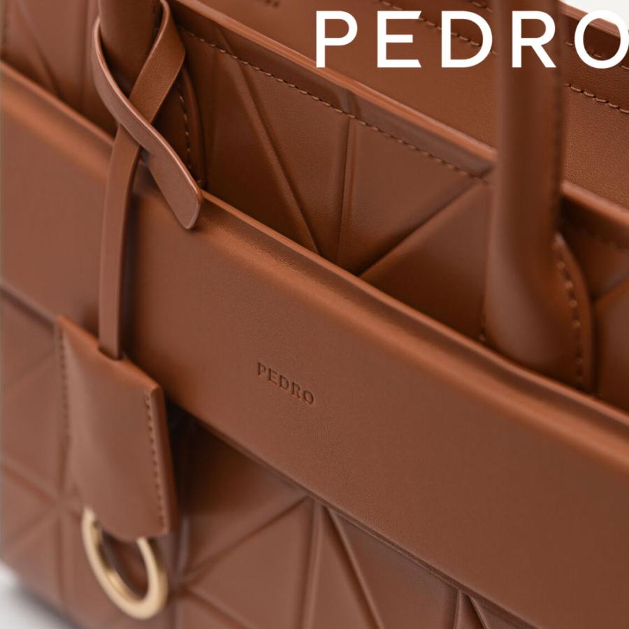 保証付 返品OK 日本　正規品 日本未入荷ブランド PEDRO ペドロ PW2-45060016 本革 カーフレザー 2way Bella ハンドバッグ シンプル 幾何学模様_9