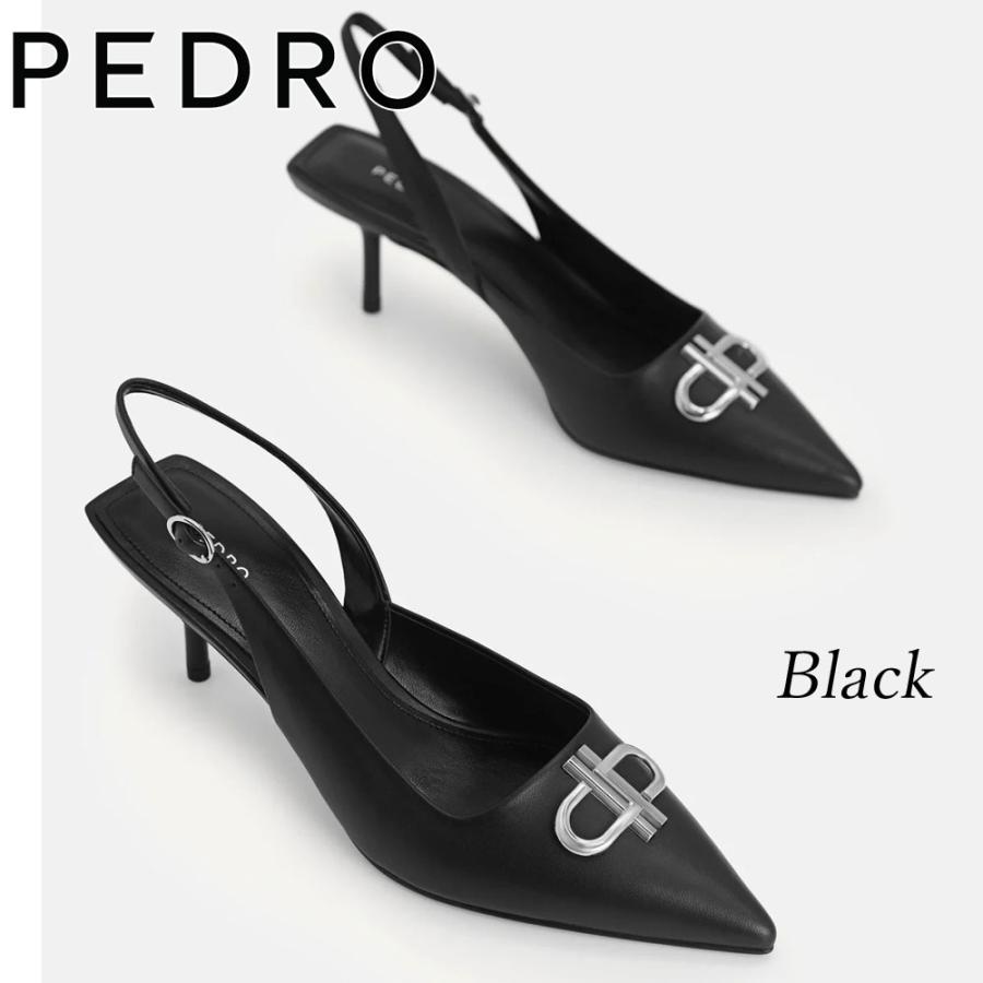 保証付 返品OK 日本　正規品 日本未入荷ブランド PEDRO ペドロ PW1-26680024 IconLeather レザー ポインテッド スリングバック パンプス_1