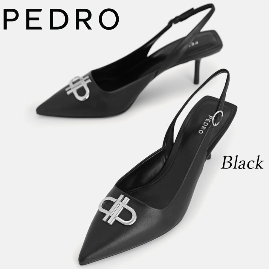 保証付 返品OK 日本　正規品 日本未入荷ブランド PEDRO ペドロ PW1-26680024 IconLeather レザー ポインテッド スリングバック パンプス_4