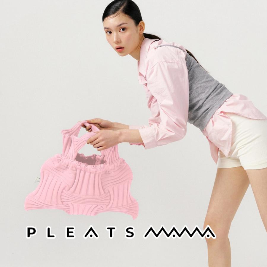 2026新ブランド！保証付 返品OK  PLEATS MAMA プリーツママ 日本 正規品  初上陸ブランド Big Bow Bag ニットバッグ 編み込み 大きめ トート ハンドバッグの画像