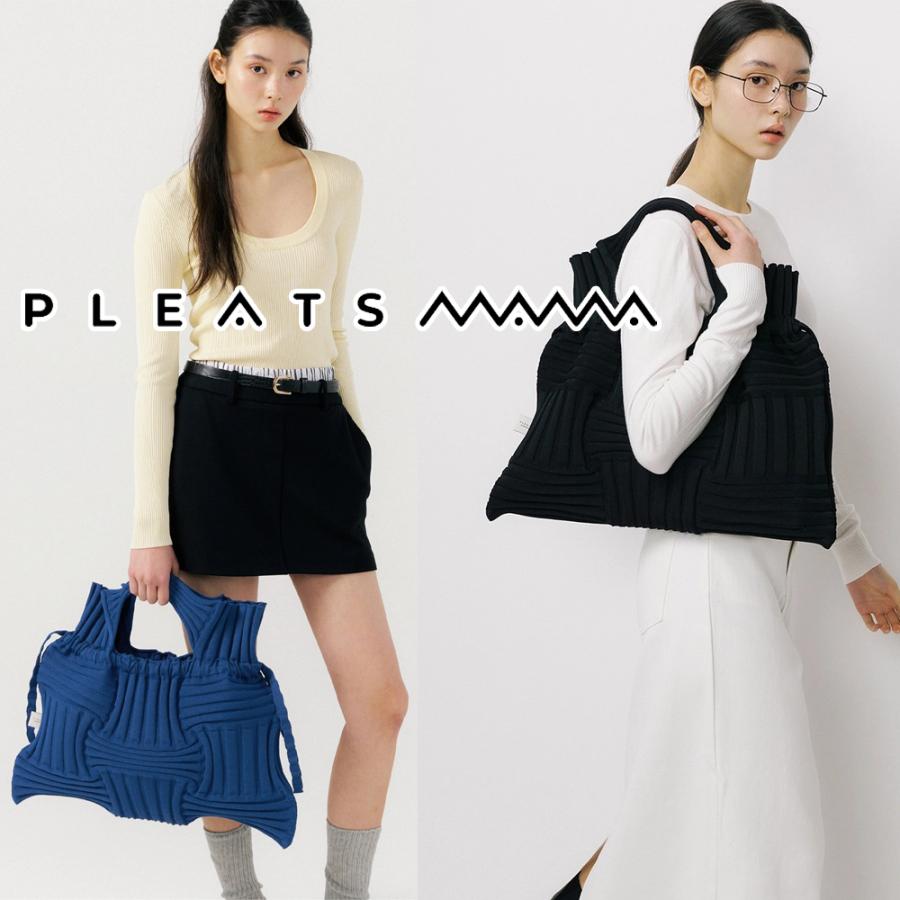 2026新ブランド！保証付 返品OK  PLEATS MAMA プリーツママ 日本 正規品  初上陸ブランド Big Bow Bag ニットバッグ 編み込み 大きめ トート ハンドバッグの画像