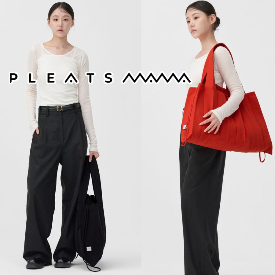2026 保証付 返品OK PLEATS MAMA プリーツママ 日本 正規品 Big Shoulder Bag ニットバッグ 編み込み ビッグ ショルダーバッグ 大きめ トートバッグ_4