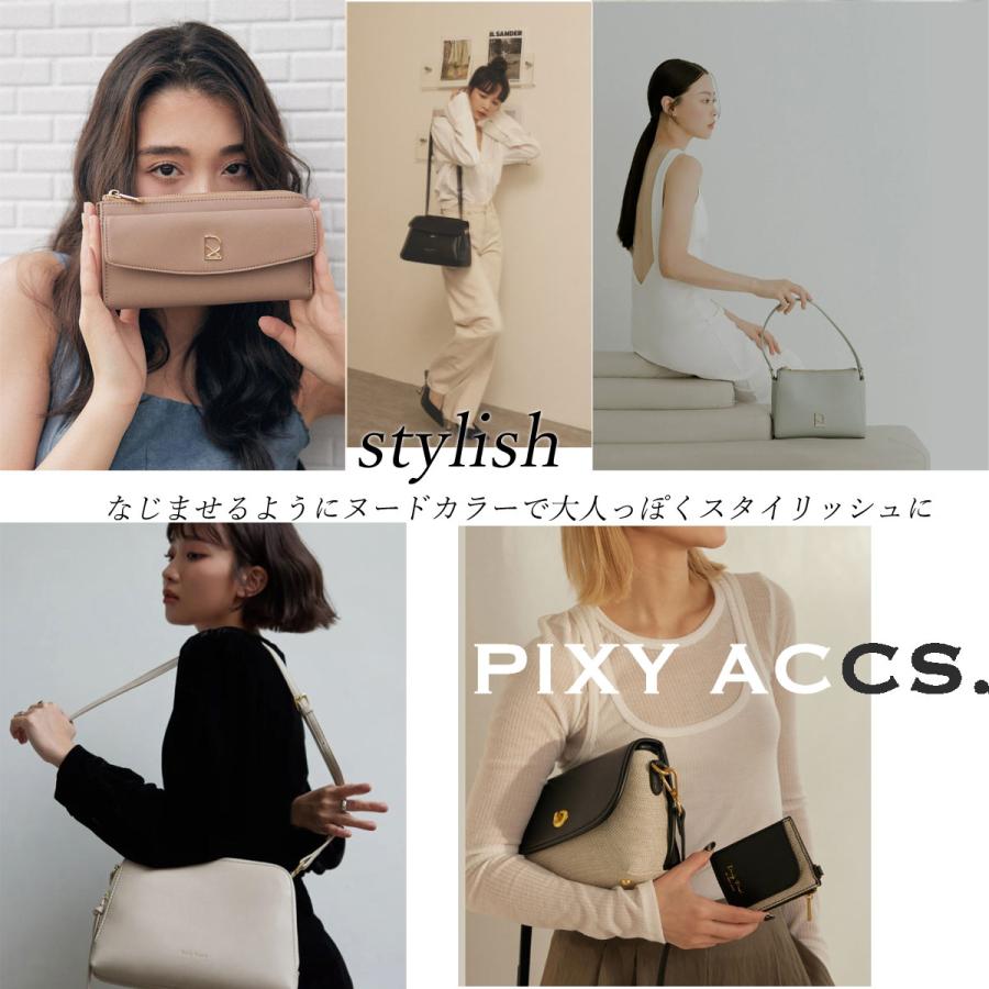保証付 返品OK 日本正規代理店 PIXY ACCS. ピクシーアックス DS230003 レディース カジュアル キャンバス ビーガンレザー クラシカル ショルダーバッグ_17