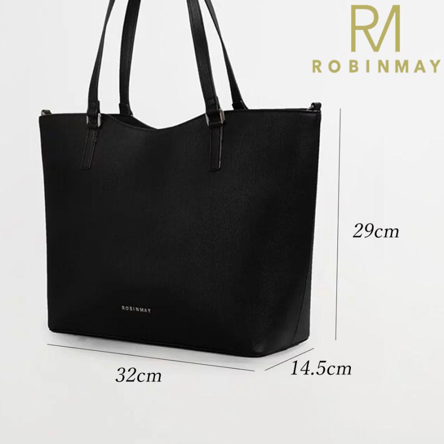 保証付 返品OK 2024 ROBINMAY（ロビンメイ 正規代理店 B167 Auer Tote Shoulder Bag レディース トートバッグ 大きめ A4 ショルダー ポーチ付き 大容量 春夏秋冬 ビーガンレザー ヴィーガン 30代 40代 20代 SDGs サステナブル パスケース付き お仕事バッグ シンプル 公式 保証付 返品OK 正規品取扱店 ROBINMAY ロビンメイ B167 Auer Tote Bag