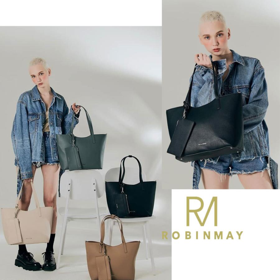 保証付 返品OK 正規品取扱店  ROBINMAY　ロビンメイ B167 Auer Tote Bag レディース トートバッグ 大きめ A4 ショルダー ポーチ付き 大容量 春夏秋冬の画像