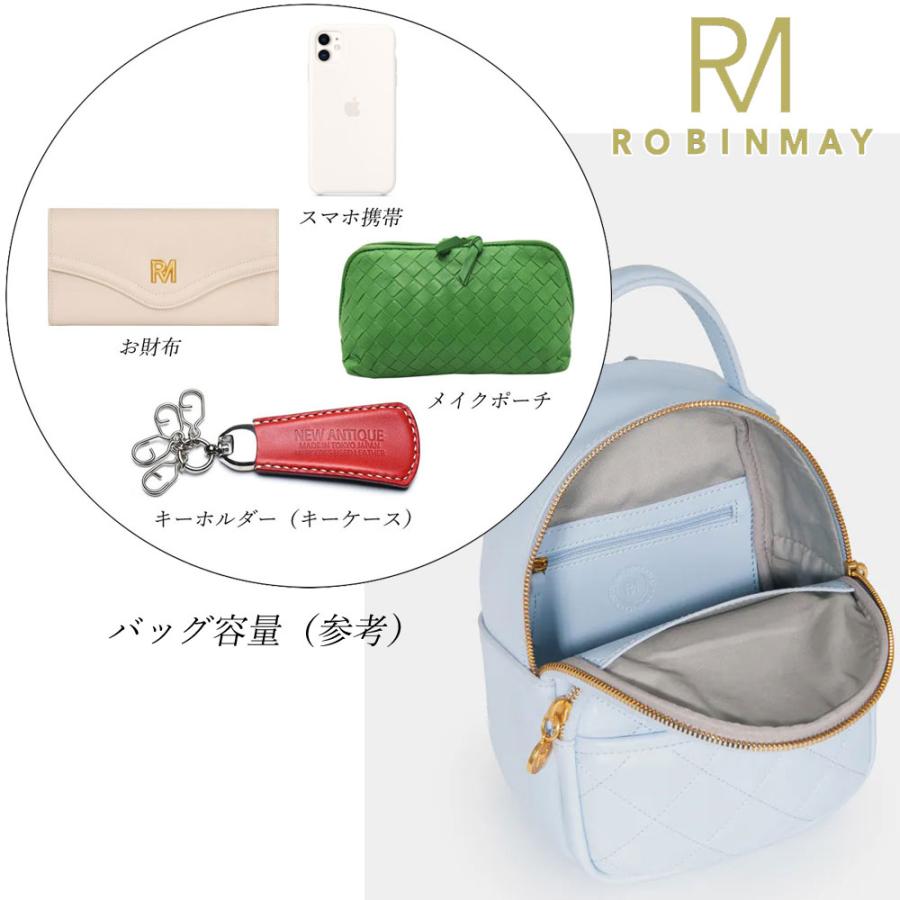 保証付 返品OK 正規品 ROBINMAY　ロビンメイ D112 魔娜後背包 レディース RMロゴ レトロ リュック クラシカル 春夏秋冬 ヴィーガンレザー バックパック_13