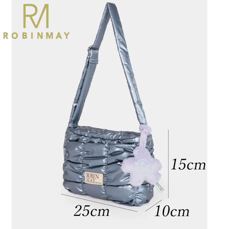 保証付 返品OK 正規品 2024 ROBINMAY　ロビンメイ Z483 Meego 斜背包 レディース パール光沢 ナイロン ナナメ掛け ショルダーバッグ キルティング 春夏秋冬 サステナブル 大人可愛い 台湾発 20代 30代 40代 50代 60代 軽量 バッグ 人気ブランド フラワーチャーム 通勤通学 保証付 返品OK 正規品 2025 ROBINMAY ロビンメイ Z483 Meego 斜背包