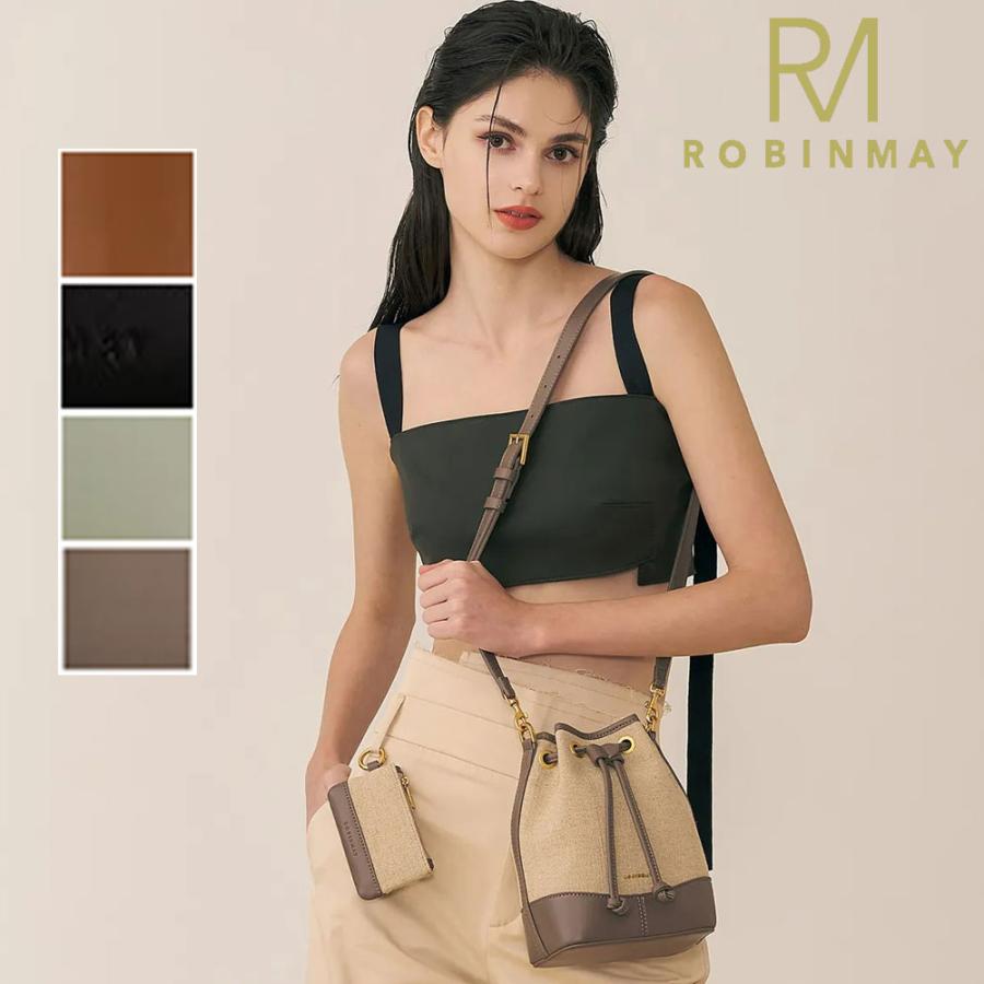 保証付 返品OK 2024 ROBINMAY ロビンメイ 正規代理店 BWC116 Decorative Garden Bucket Crossbody Bag レディース バイカラー リネンハンドバッグ 麻 キャンバス ショルダー 巾着 春夏秋冬 ビーガンレザー ヴィーガン 30代 40代 20代 SDGs サステナブル ミニポーチ付 公式 保証付 返品OK 正規品取扱店 ROBINMAY ロビンメイ BWC116 Decorative