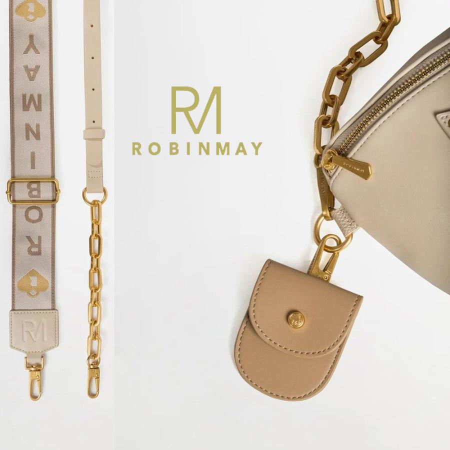 保証付 返品OK 正規品 ROBINMAY ロビンメイ I033  レディース RMロゴ ジャガードロゴ刺繍ショルダー ナナメショルダー サコッシュ ボディバッグの画像