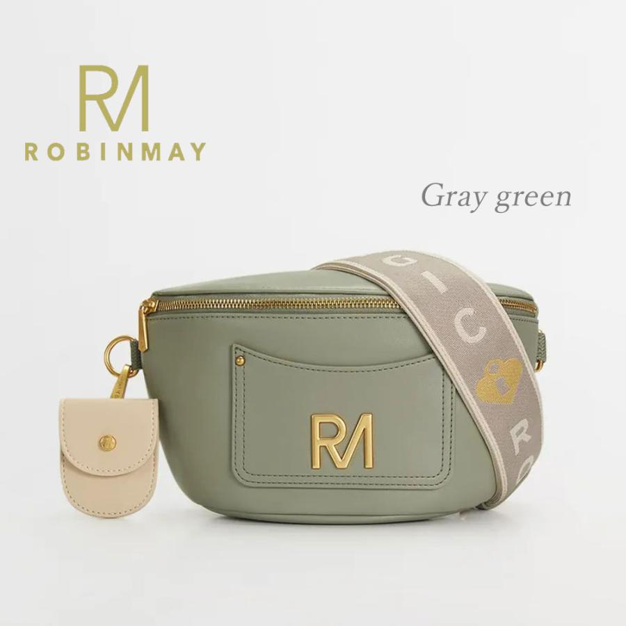 保証付 返品OK 正規品 ROBINMAY ロビンメイ I033  レディース RMロゴ ジャガードロゴ刺繍ショルダー ナナメショルダー サコッシュ ボディバッグの画像