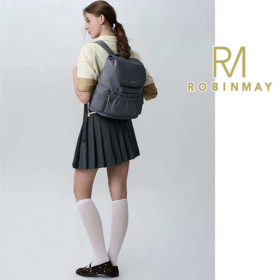 保証付 返品OK 正規品 ROBINMAY ロビンメイ Z531 フェロ ナイロンバックパック 軽量 カジュアル バケットバックパック リュックサック 学生 大きめ_2