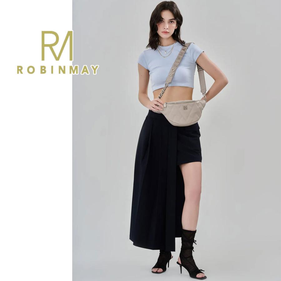 保証付 返品OK 正規品 ROBINMAY ロビンメイ I059 キルティングショルダーバッグ RMロゴショルダー チェストバッグ ナナメ掛けショルダー サコッシュ_3