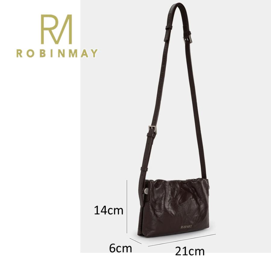 保証付 返品OK  正規品 ROBINMAY　ロビンメイ  TWB001 1624雲?包(頭層皮) レディース  スクエアバッグ ミニバッグ ショルダーバッグ 本革 レザー シワ加工の画像