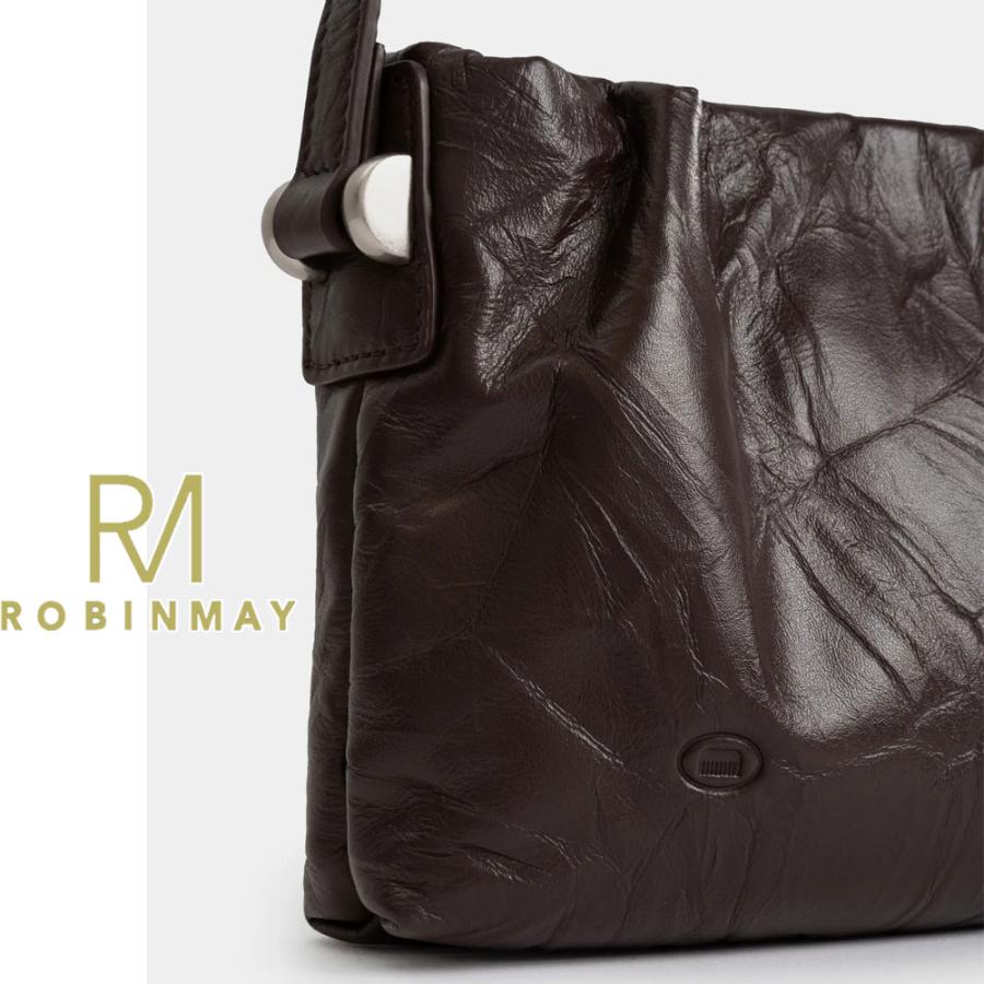 保証付 返品OK  正規品 ROBINMAY　ロビンメイ  TWB001 1624雲?包(頭層皮) レディース  スクエアバッグ ミニバッグ ショルダーバッグ 本革 レザー シワ加工の画像