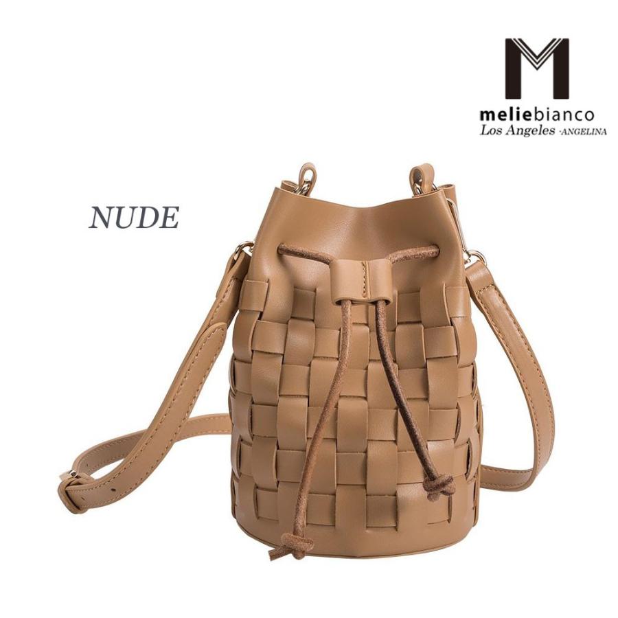 限定品 Melie Bianco（メリービアンコ）TM5008 Jody ビーガンレザー Free People提携掲載 レディース 編み込みメッシュ 巾着バッグ ショルダーバッグ melie bianco（メリービアンコ） 限定品 Melie Bianco（メリービアンコ