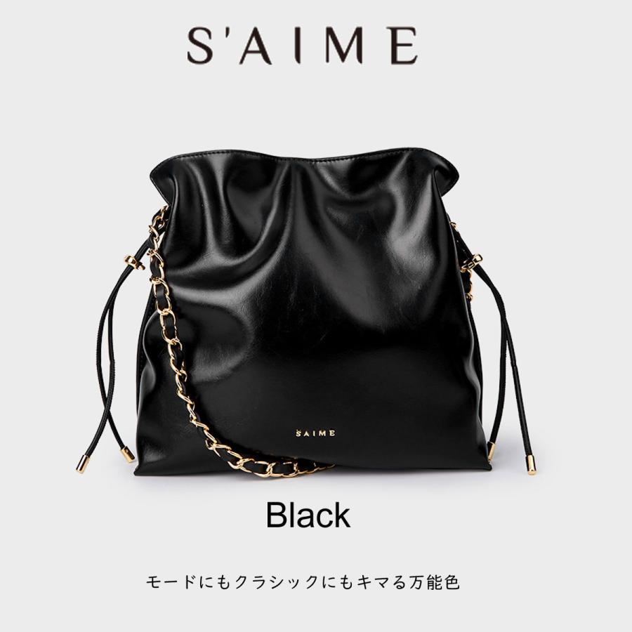 2026新ブランド！ 保証付 返品OK セメ S’AIME 日本 正規品  日本未入荷ブランド 2WAY ドローストリングバッグ S 巾着バッグ チェーンバッグ SBG35-A1168Sの画像