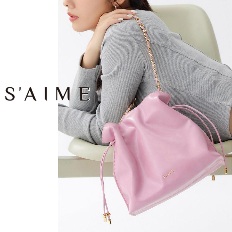 2026新ブランド！ 保証付 返品OK セメ S’AIME 日本 正規品  日本未入荷ブランド 2WAY ドローストリングバッグ S 巾着バッグ チェーンバッグ SBG35-A1168Sの画像