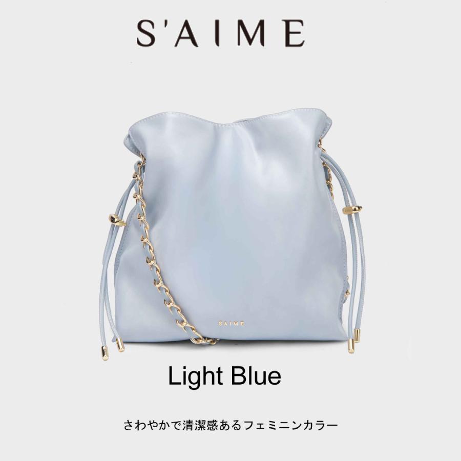 2026新ブランド！ 保証付 返品OK セメ S’AIME 日本 正規品  日本未入荷ブランド 2WAY ドローストリングバッグ S 巾着バッグ チェーンバッグ SBG35-A1168Sの画像