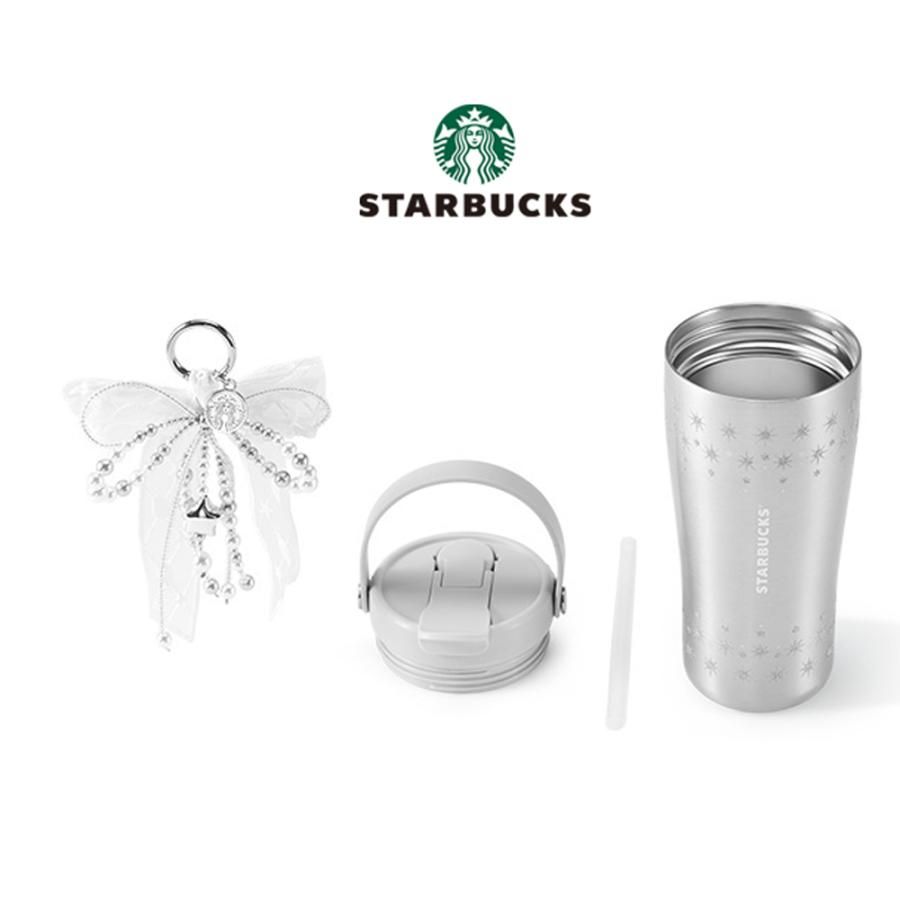日本未発売 中国春節限定starbucksステンレス製シルバー水筒 チャーム付き 日本未発売 中国春節限定starbucksステンレス製シルバー水筒 チャーム