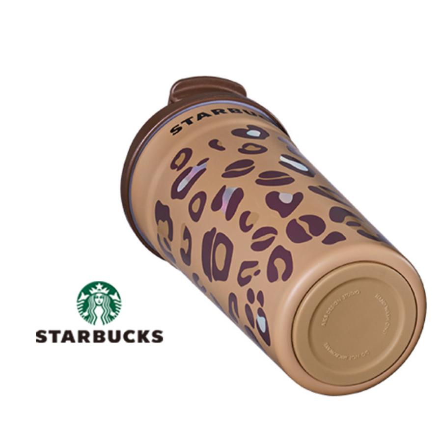 海外限定スターバックスヒョウ柄 ステンレスタンブラー 480ml チェーン付き スターバックス（Starbucks Coffee） 2026新ブランド！保証付 返品OK