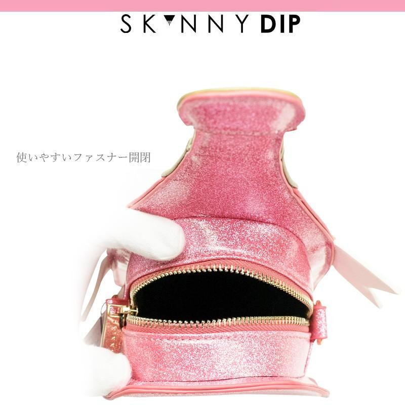 ミニ ハンドバッグ ピンク×シャンパン SKINNYDIPスキニーディップ スタバJulia MichaelsMTV ラメシャンパン