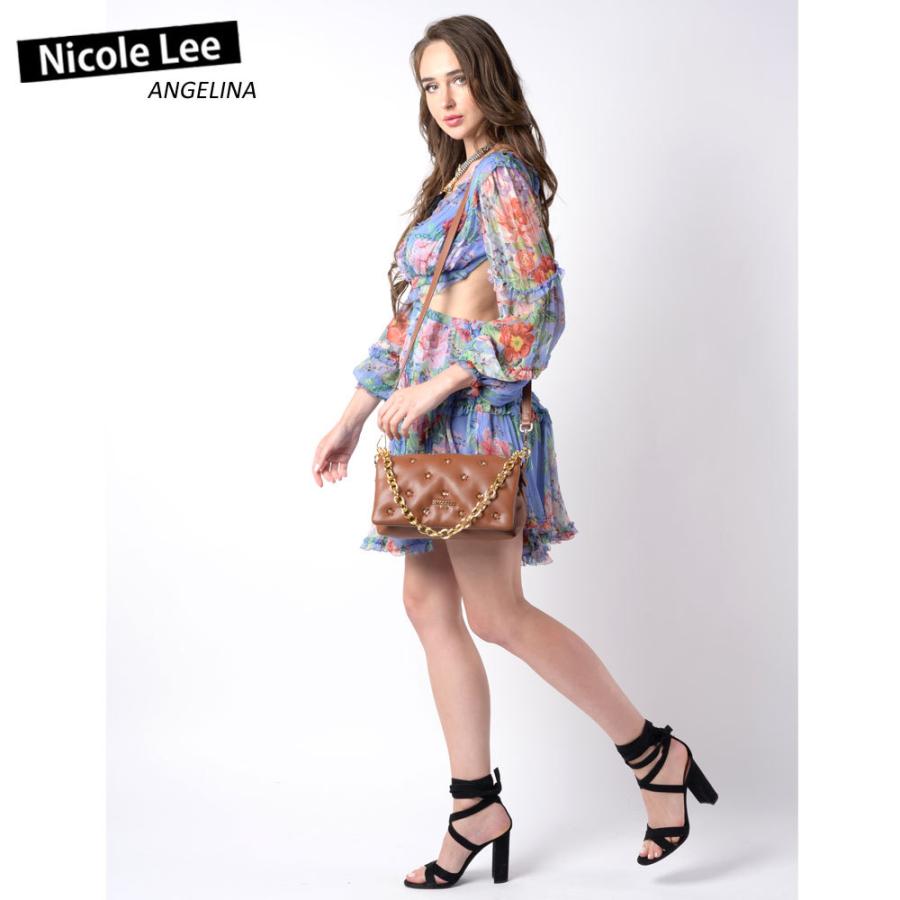 数量限定！NICOLE LEE ニコールリー P16260 シンプル レディース フラワー ビジュー クラシカル クラッチ ショルダーバッグ チェーンショルダー ビーガンレザー ヴィーガン 30代 40代 20代 ニコルリー アンティーク ミニバッグ SDGs サステナブル 50代 60代 軽い 軽量ギフト Nicole Lee（ニコールリー） 数量限定！NICOLE LEE P16260 シンプル
