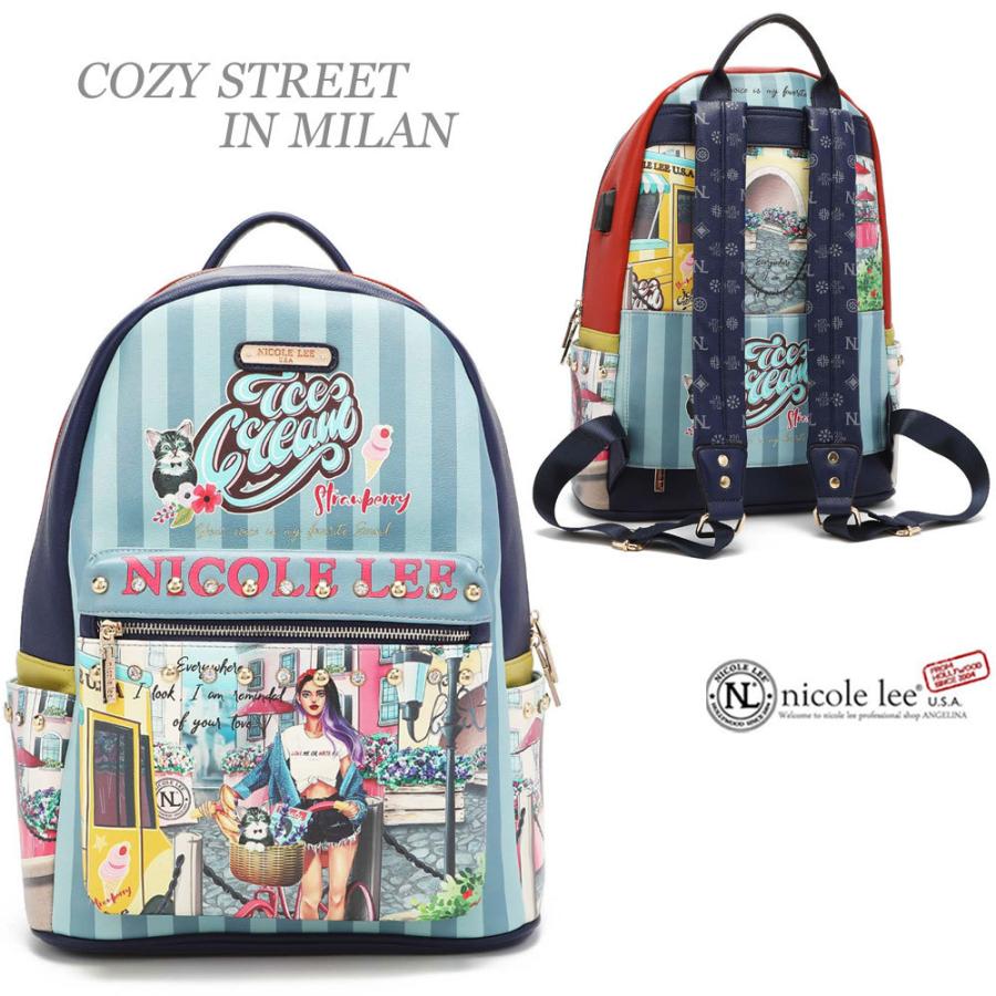 数量限定 Nicole Lee ニコールリー Usbl レディース アンティーク ガール リュックサック 21l Usbポート付 バックパック ママバッグ Sr60 Angelina 通販 Yahoo ショッピング