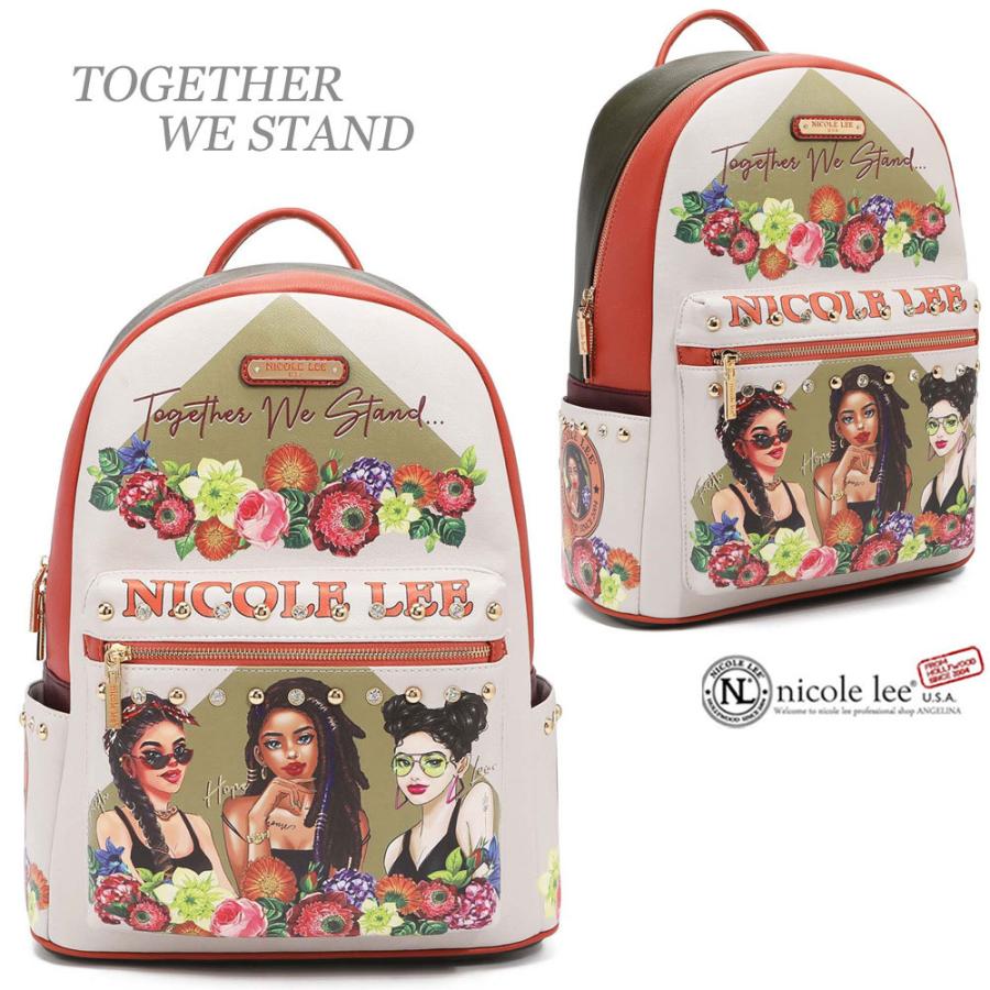 数量限定！NICOLE LEE ニコールリー USB12769L レディース アンティーク ガール リュックサック 21L USBポート付 バックパック ママバッグ_8